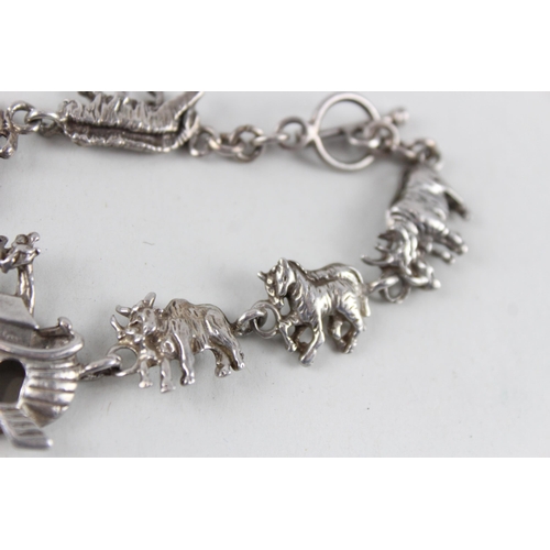 2420 - Two silver bracelets - approx. gross weight 37g