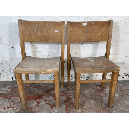 222 - A pair of 1950s beech child's chairs