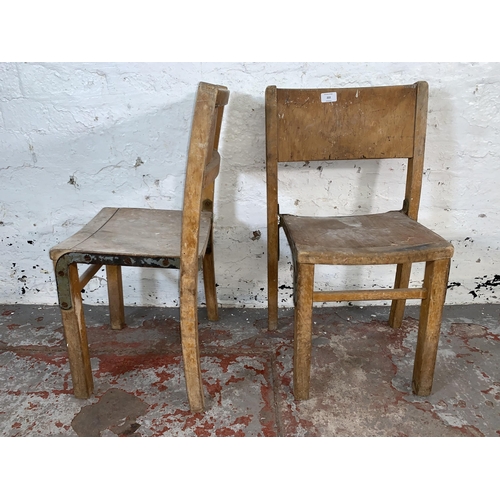 222 - A pair of 1950s beech child's chairs