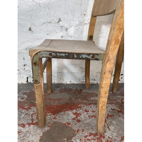 222 - A pair of 1950s beech child's chairs