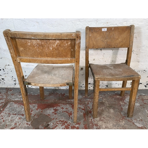 222 - A pair of 1950s beech child's chairs