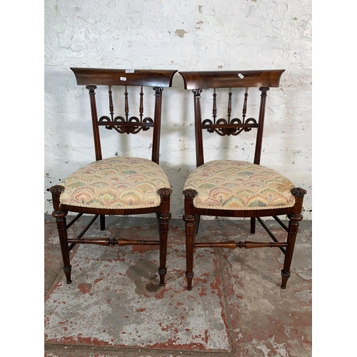 227 - A pair of 19th century rosewood occasional chairs