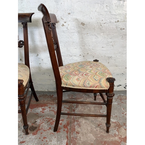 227 - A pair of 19th century rosewood occasional chairs