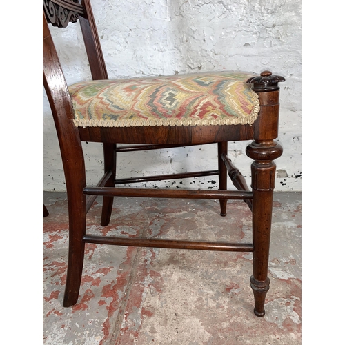 227 - A pair of 19th century rosewood occasional chairs