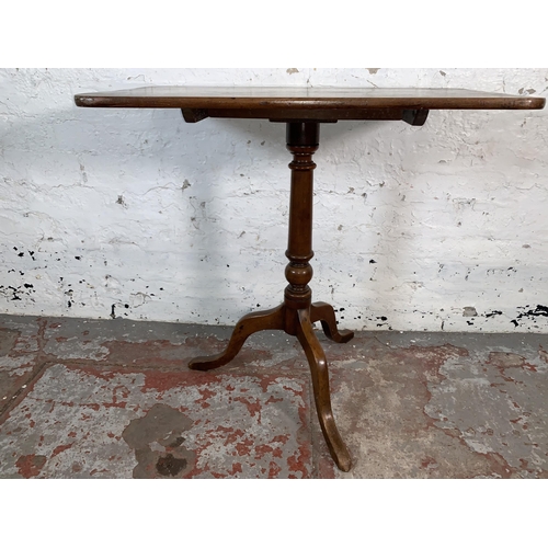 229 - A George III mahogany tilt top tripod pedestal occasional table - approx. 112cm high when tilted x 4... 