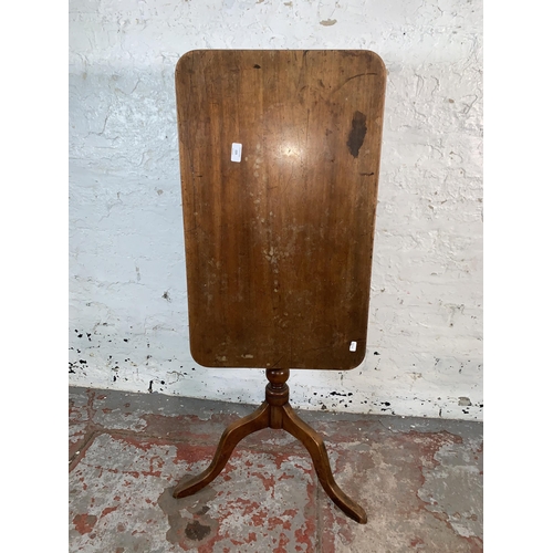 229 - A George III mahogany tilt top tripod pedestal occasional table - approx. 112cm high when tilted x 4... 