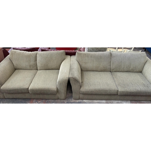 234 - Two modern fabric upholstered sofas