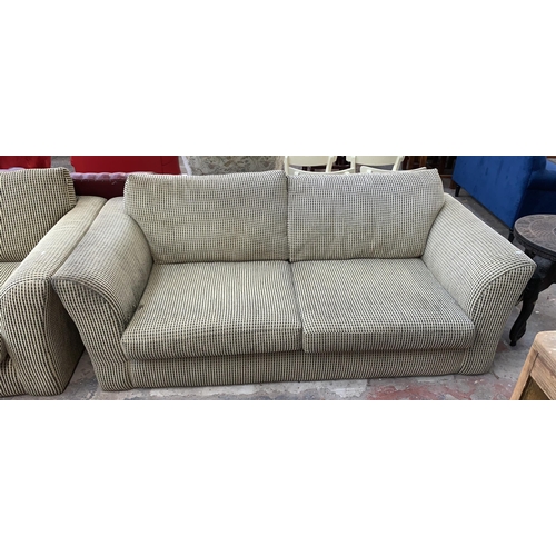 234 - Two modern fabric upholstered sofas