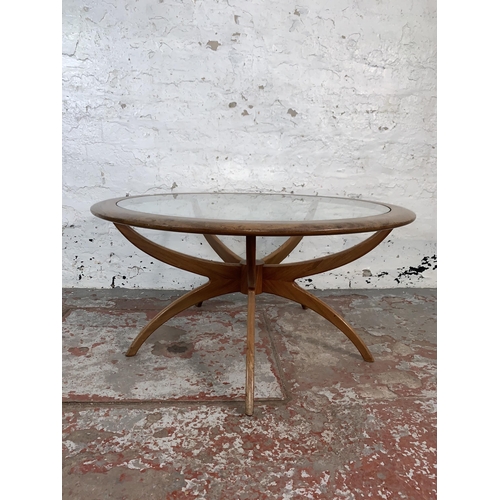 88 - A mid 20th century G Plan Astro teak and glass ‘Spider’ coffee table by Victor Wilkins - approx. 45c... 