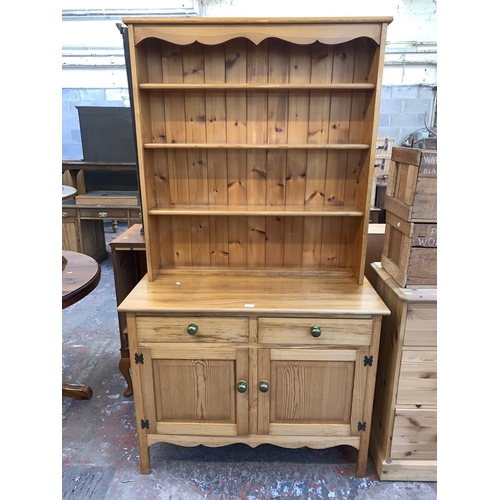 96 - A Reynolds of Ludlow pine dresser - approx. 190cm high x 106cm wide x 48cm deep