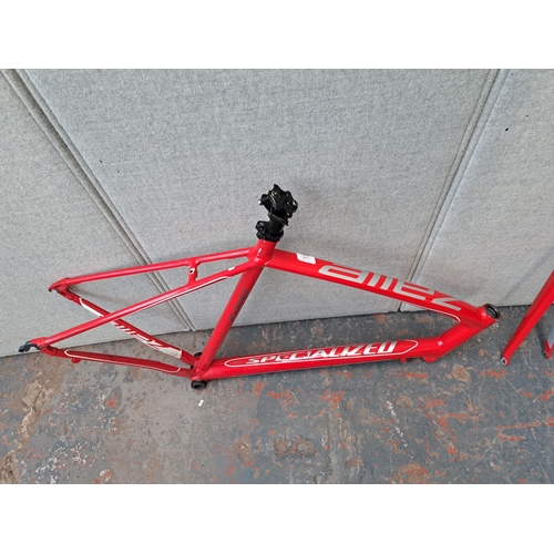 1158 - A Specialized Allez bike frame with front forks