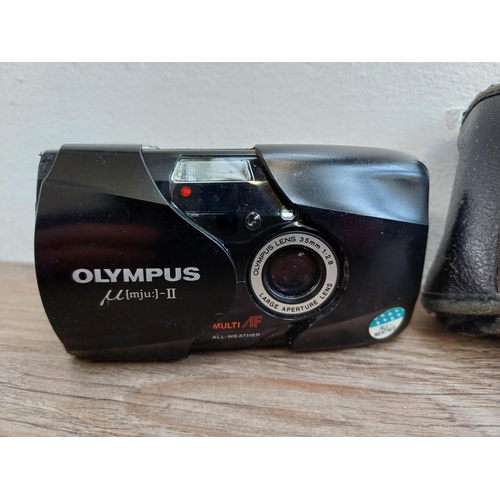 315 - A cased Olympus µ[mju:]-II 35mm compact camera