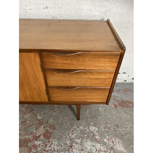 117 - A mid 20th century teak sideboard - approx. 73cm high x 167cm wide x 44cm deep