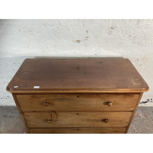 141 - A Victorian mahogany chest of drawers - approx. 84cm high x 109cm wide x 49cm deep