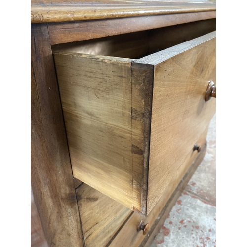 141 - A Victorian mahogany chest of drawers - approx. 84cm high x 109cm wide x 49cm deep