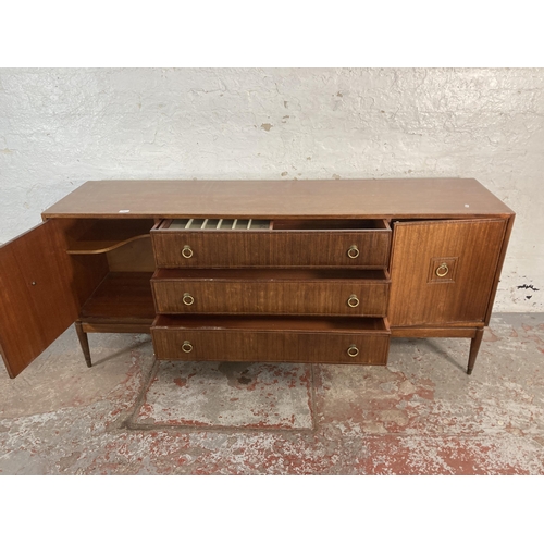 142 - A mid 20th century Greaves & Thomas teak sideboard - approx. 76cm high x 176cm wide x 43cm deep