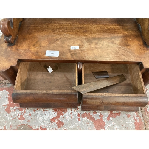 146 - A Victorian mahogany toilet mirror - approx. 65cm high x 50cm wide x 24cm deep