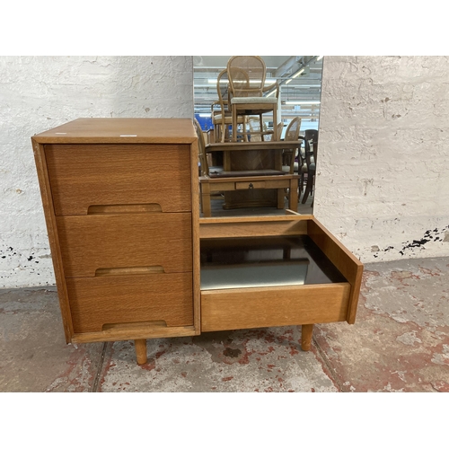 166 - A 1960s Stag C Range oak dressing table by John and Sylvia Reid - approx. 161cm high x 86cm wide x 4... 