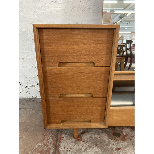 166 - A 1960s Stag C Range oak dressing table by John and Sylvia Reid - approx. 161cm high x 86cm wide x 4... 