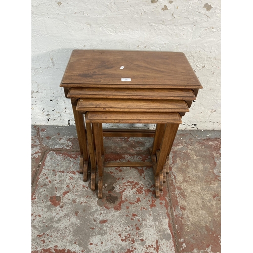 189 - An Edwardian mahogany quartetto nest of tables - approx. 58cm high x 56cm wide x 33cm deep