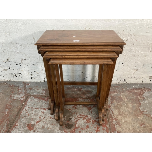 189 - An Edwardian mahogany quartetto nest of tables - approx. 58cm high x 56cm wide x 33cm deep