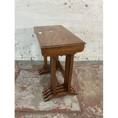 189 - An Edwardian mahogany quartetto nest of tables - approx. 58cm high x 56cm wide x 33cm deep