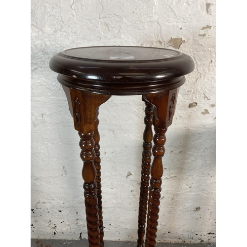 204 - Two mahogany jardinière stands, one 19th century style - approx. 103cm high and one Edwardian - appr... 