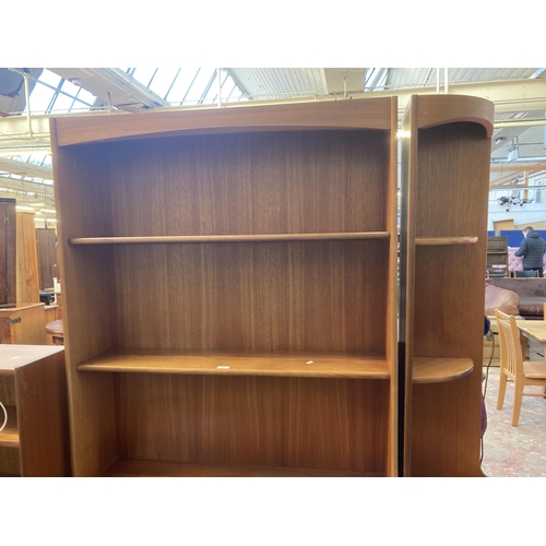 24 - Two pieces of mid 20th century Nathan teak furniture, one bookcase and one corner cabinet