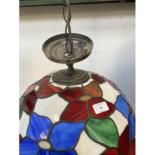 29 - A Tiffany style light shade - approx. 41cm diameter x 90cm drop