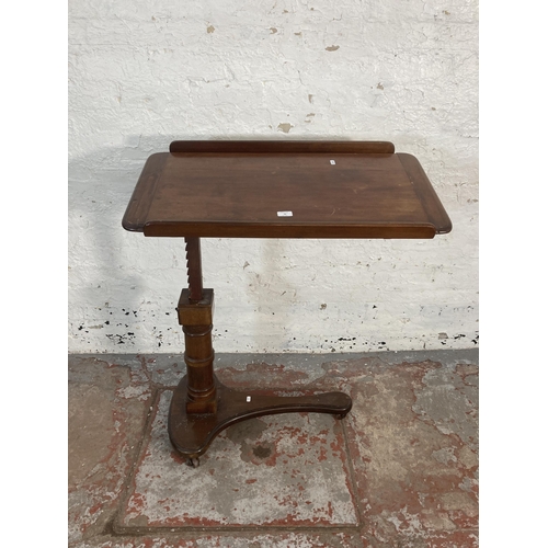 70 - A Victorian Carters of London mahogany adjustable lectern - approx. 126cm high x 123cm wide