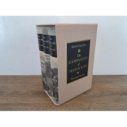 1018 - A The Folio Society 'The Campaigns of Napoleon' hardback book set by David Chandler