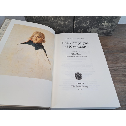 1018 - A The Folio Society 'The Campaigns of Napoleon' hardback book set by David Chandler