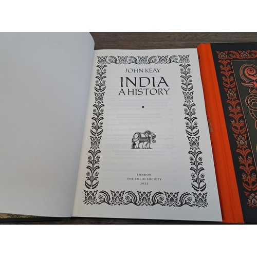 1021 - A The Folio Society 'India A History' hardback book set by John Keay