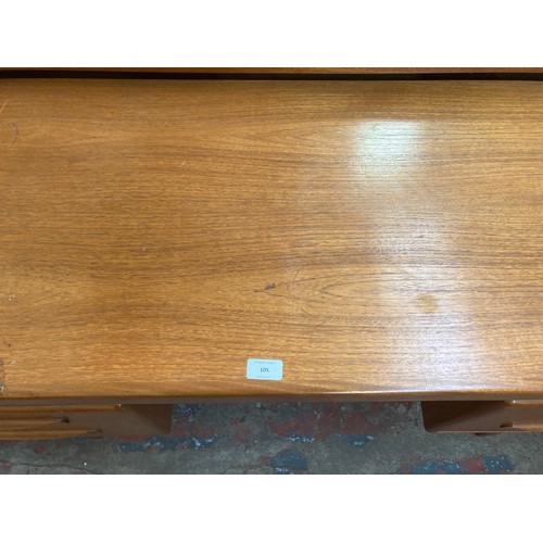 105 - A mid 20th century G Plan Fresco teak dressing table - approx. 122cm high x 145cm wide x 46cm deep