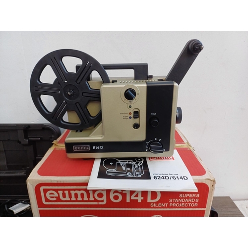 345 - A collection of items to include boxed Eumig 614D Super8/Standard8 cine projector, boxed Halina Supe... 