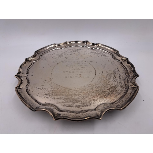 2438 - A James Dixon & Sons Ltd hallmarked Sheffield silver footed serpentine dish, dated 1926 - approx. gr... 