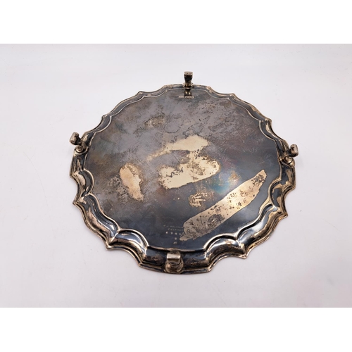 2438 - A James Dixon & Sons Ltd hallmarked Sheffield silver footed serpentine dish, dated 1926 - approx. gr... 