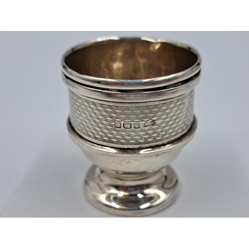 2459 - Two pieces of silver, one hallmarked Birmingham egg cup and one pair of .925 silver earrings - appro... 