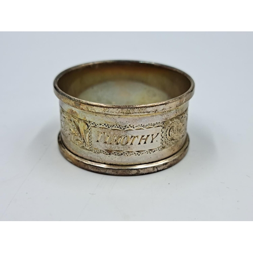 2463 - A hallmarked Birmingham silver napkin ring - approx. gross weight 14.55g