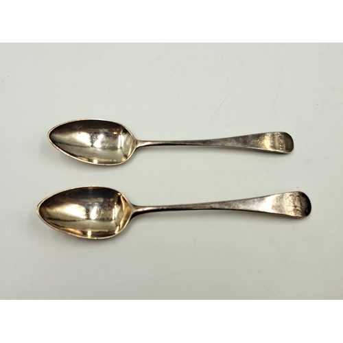 2465 - Nine George III Peter, Ann & William Bateman hallmarked sterling silver teaspoons - approx. gross we... 