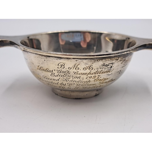 2508 - An early 20th century Brooke & Son hallmarked Edinburgh silver quaich, dated 1926 - approx. gross we... 