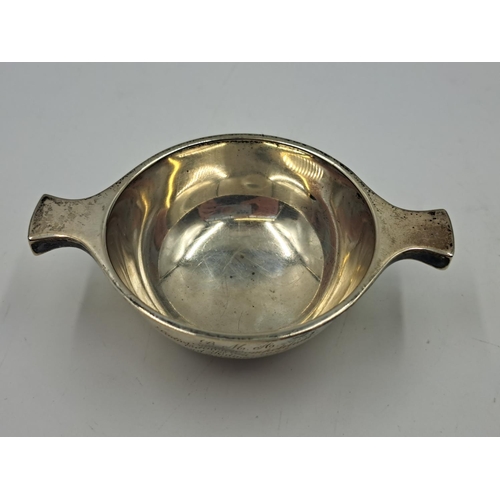 2508 - An early 20th century Brooke & Son hallmarked Edinburgh silver quaich, dated 1926 - approx. gross we... 