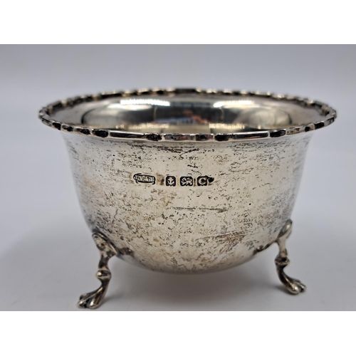 2509 - An early 20th century J Wise & Sons hallmarked Birmingham silver tri footed bowl, dated 1927 - appro... 