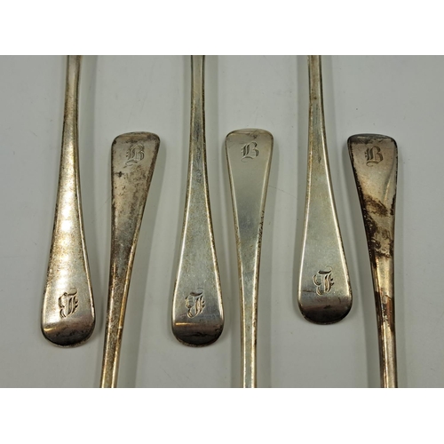 2518 - A set of six George III Alice & George Burrows II hallmarked London silver spoons, dated 1813 - appr... 