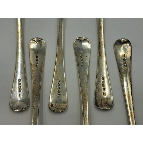 2518 - A set of six George III Alice & George Burrows II hallmarked London silver spoons, dated 1813 - appr... 