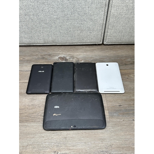 421 - Five tablets, three Asus Nexus, one Samsung Nexus and one Asus