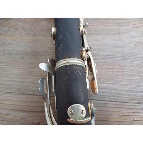 375 - A cased wooden Boosey & Hawkes Edgware clarinet - made in England