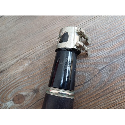 375 - A cased wooden Boosey & Hawkes Edgware clarinet - made in England