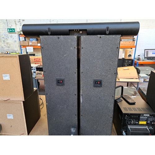 400 - Two Wharfedale items, one pair of floor standing speakers and one Vista 100 soundbar