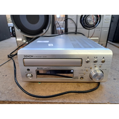 402 - Two items, one Denon UD-M30 CD player/receiver and one Sony MHC-RG475S compact stereo system compris... 